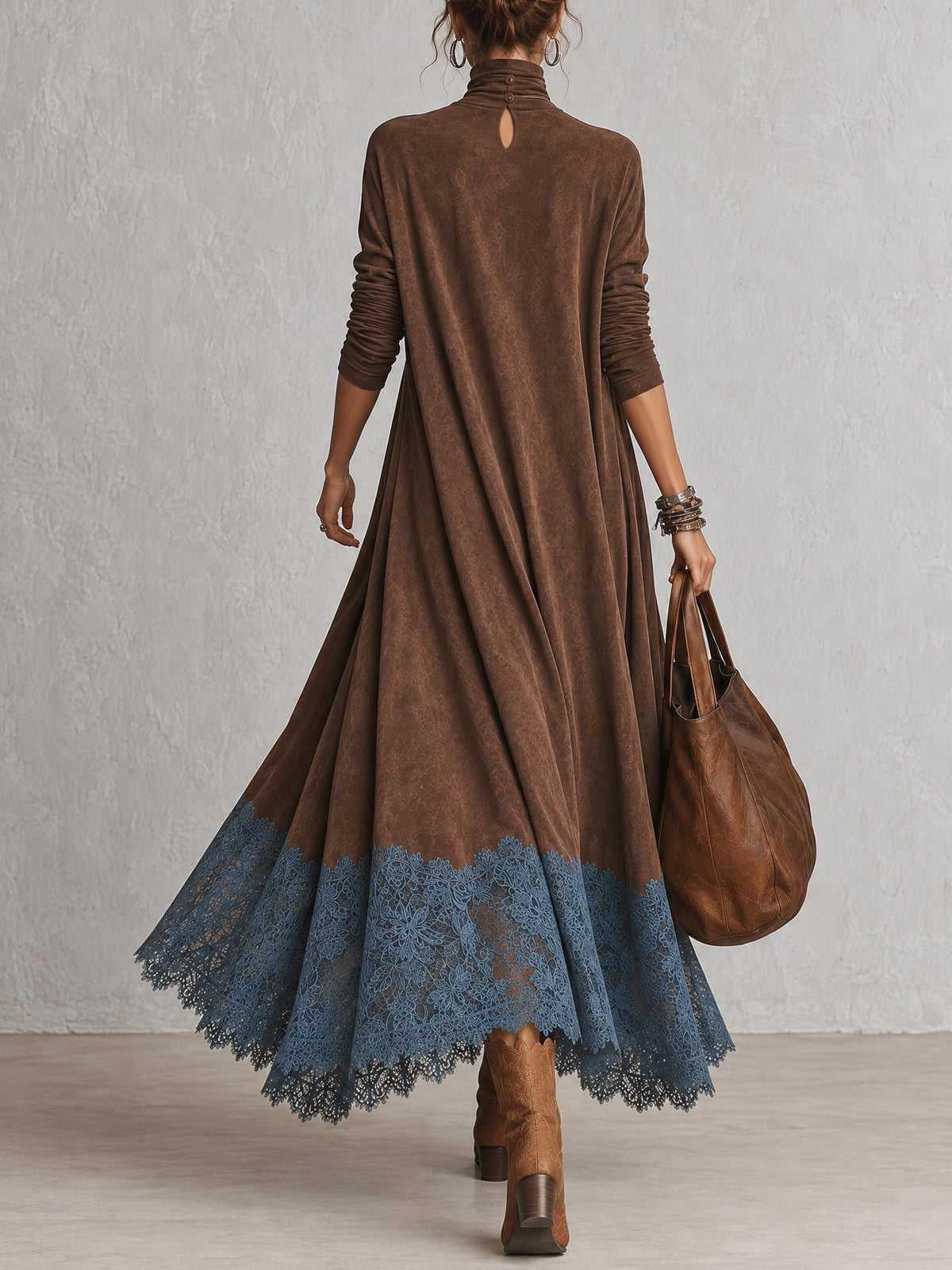 Cresselle | Flowing Lace Hem A Line Dress