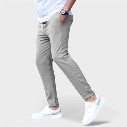 Caedryn | Slim Fit Drawstring Elasticated Waist Smart Casual Trousers