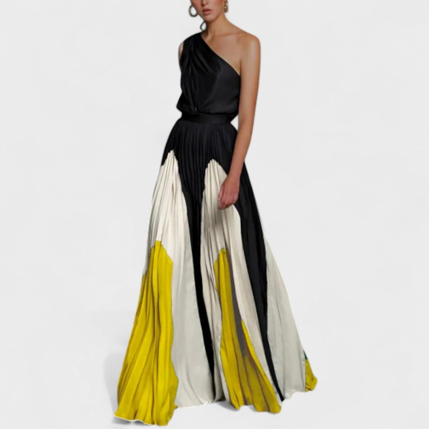 Bellerive | Colour Block Evening Maxi Dress