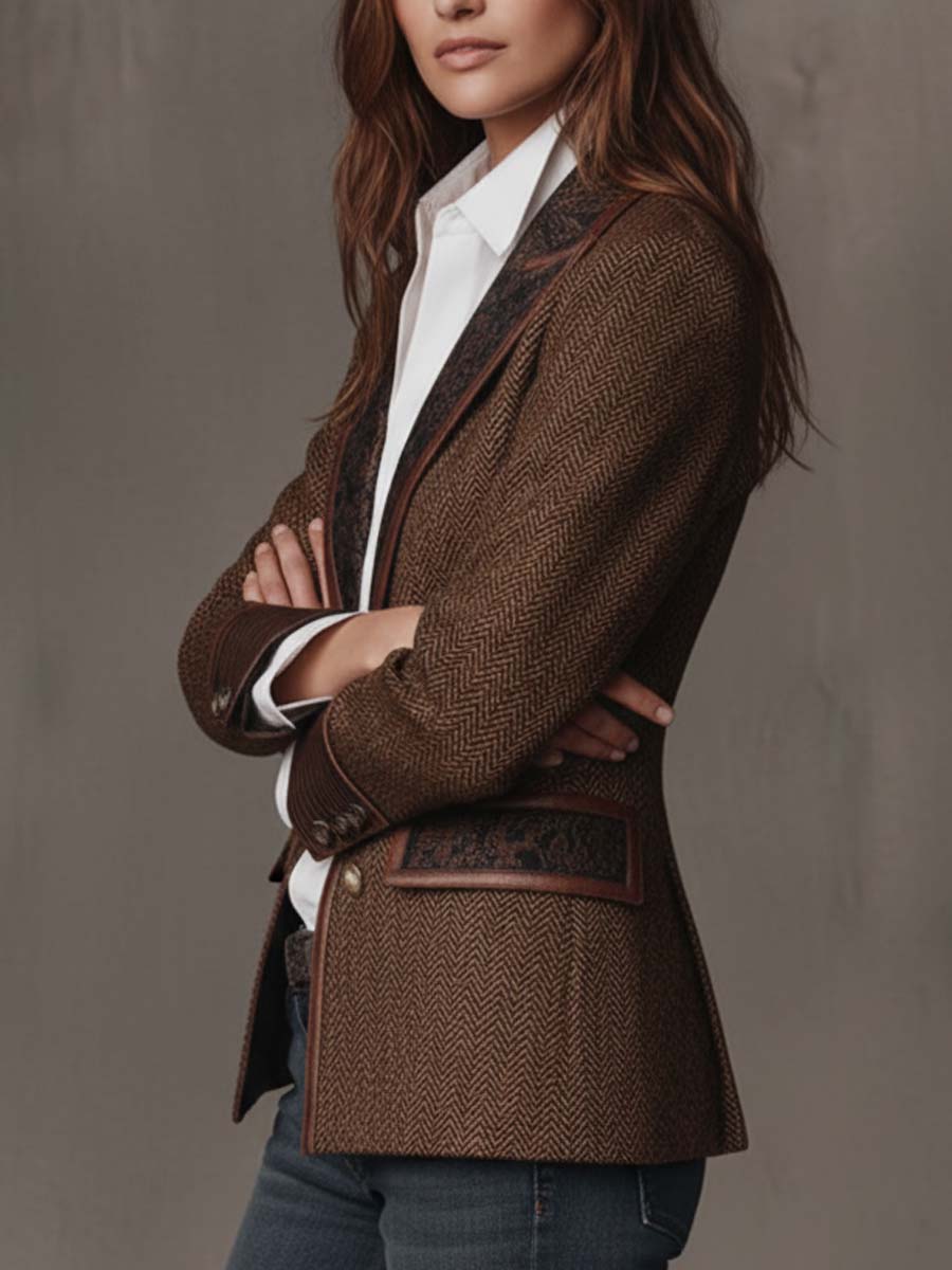 Jovara | Paisley Lapel Tailored Blazer