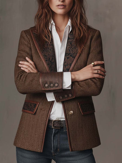 Jovara | Paisley Lapel Tailored Blazer