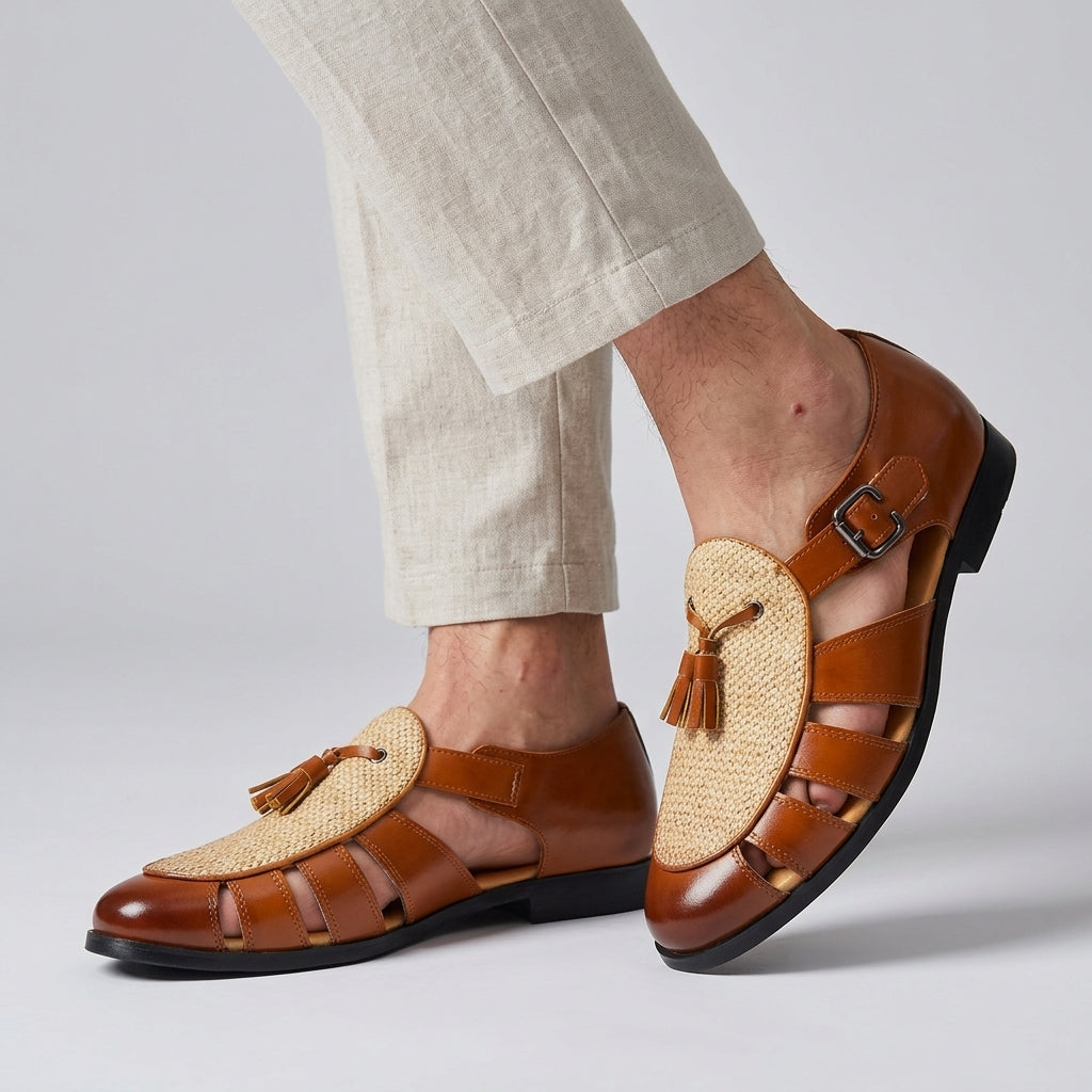 Armand | Woven Tassel Fisherman Sandals