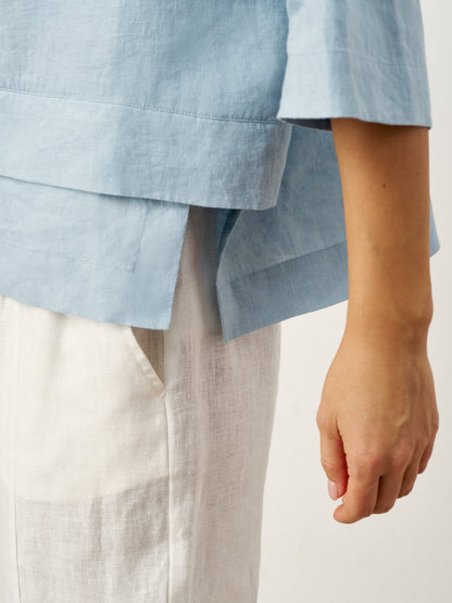 Ondella | Layered Hem Linen Blouse