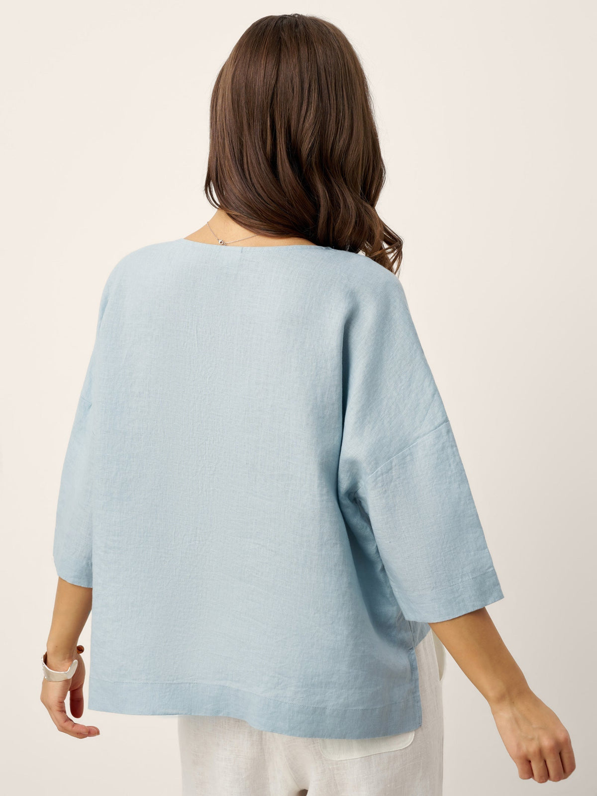 Ondella | Layered Hem Linen Blouse