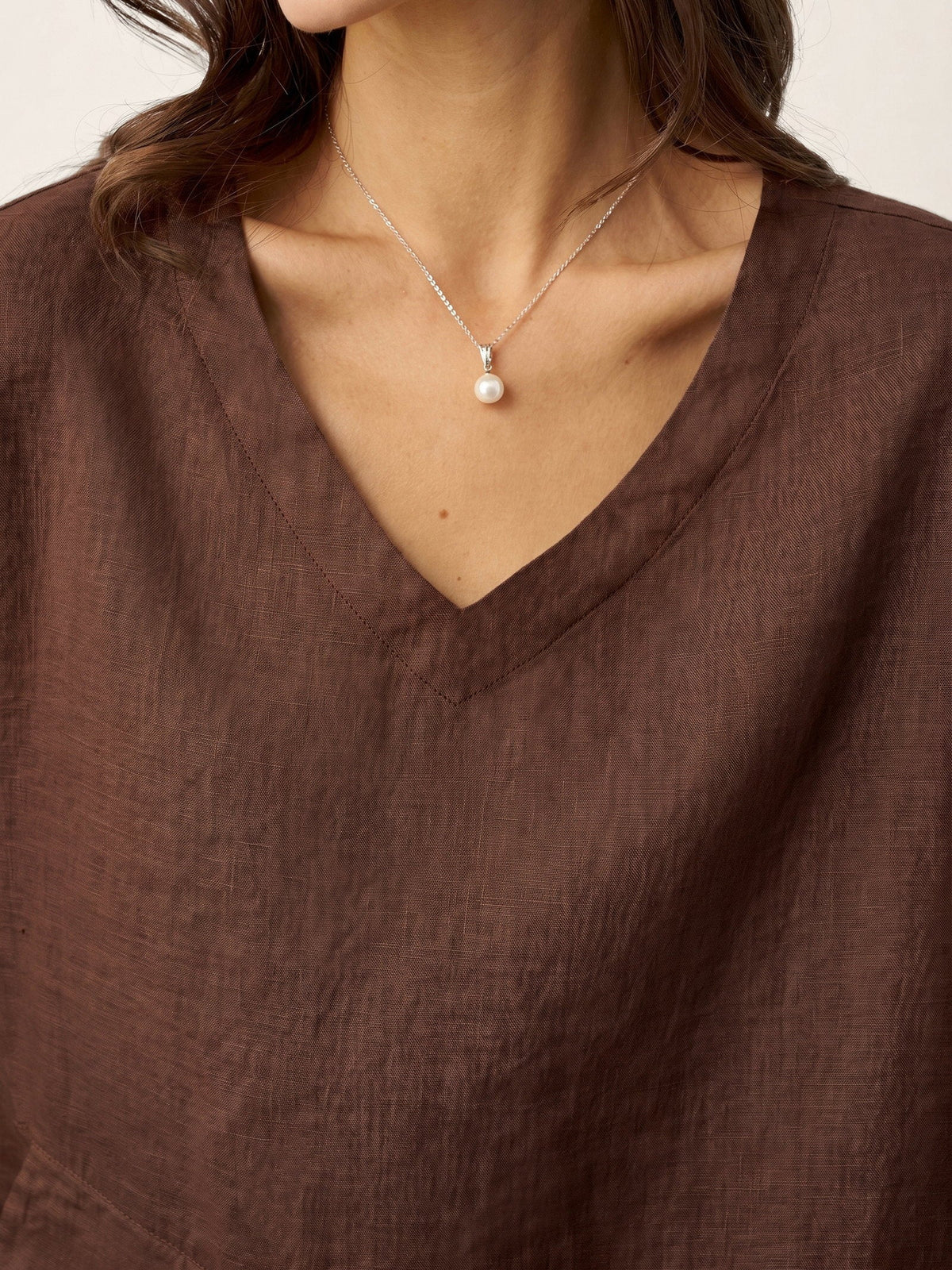 Ondella | Layered Hem Linen Blouse