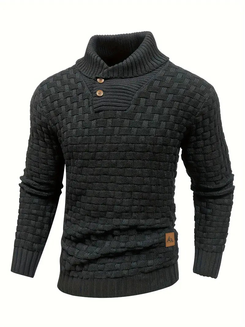 Percival | Cozy Textured Collar Sweater