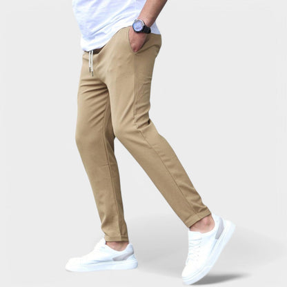 Caedryn | Slim Fit Drawstring Elasticated Waist Smart Casual Trousers