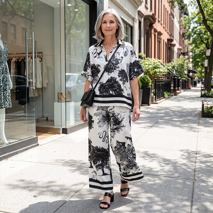 Solviera | Printed Wide Leg Jumpsuit