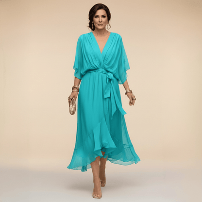 Avielle | Flowing Tie Waist Midi Dress