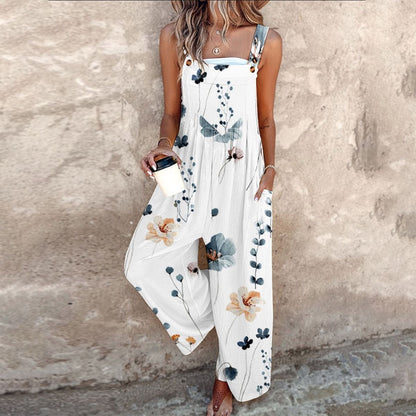 Havielle | Sleeveless Daisy Print Overall