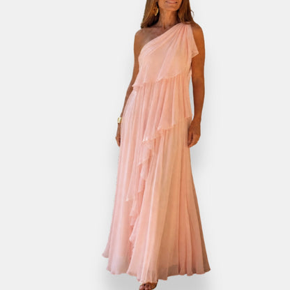 Elisavet | Elegant One Shoulder Maxi Dress