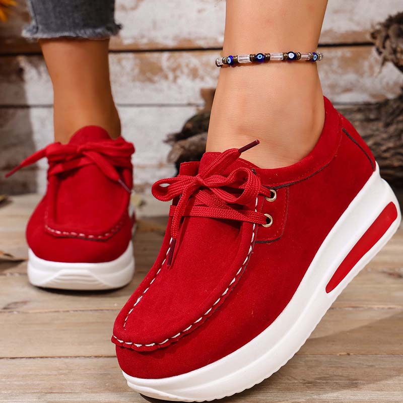 Uma | Cushioned Platform Lace Up Shoes