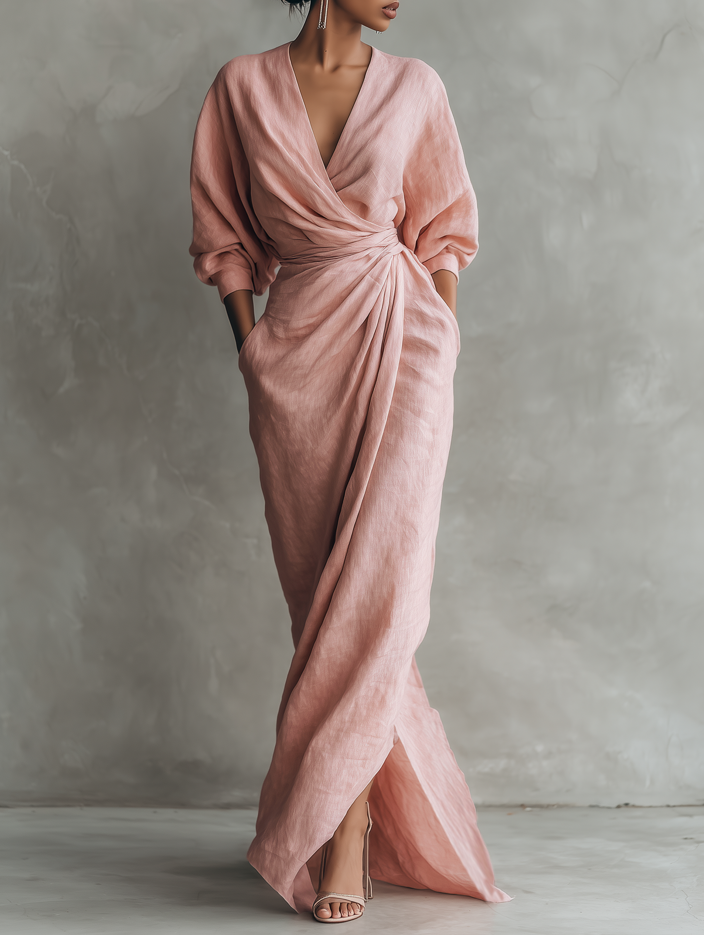Aurelia | Draped Wrap Evening Dress