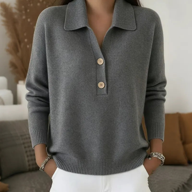 Arianell | Soft Collared Knit Sweater
