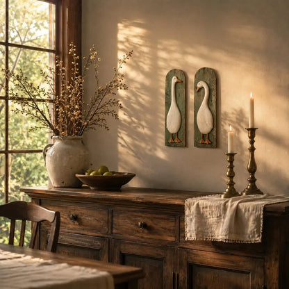 Zorelia | Rustic Goose Wall Decor Set