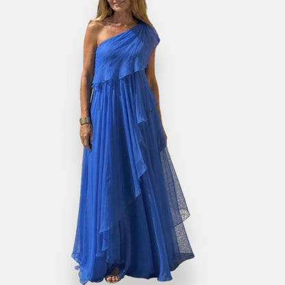Elisavet | Elegant One Shoulder Maxi Dress
