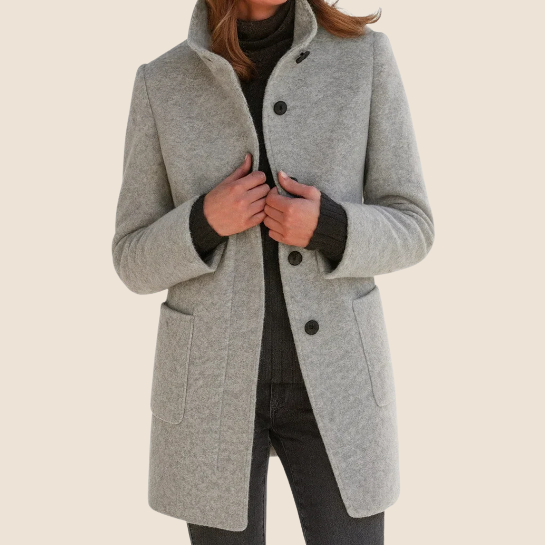Tovella | Classic Stand Collar Wool Coat