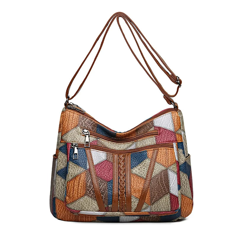 Kirelle | Geometric Patchwork Crossbody Bag