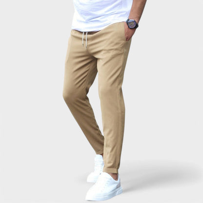 Caedryn | Slim Fit Drawstring Elasticated Waist Smart Casual Trousers