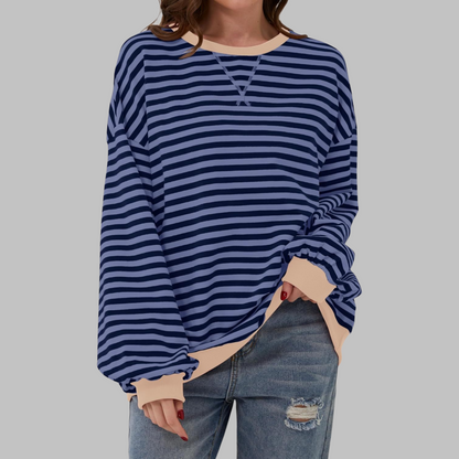 Ulyssa | Color Block Stripe Sweatshirt