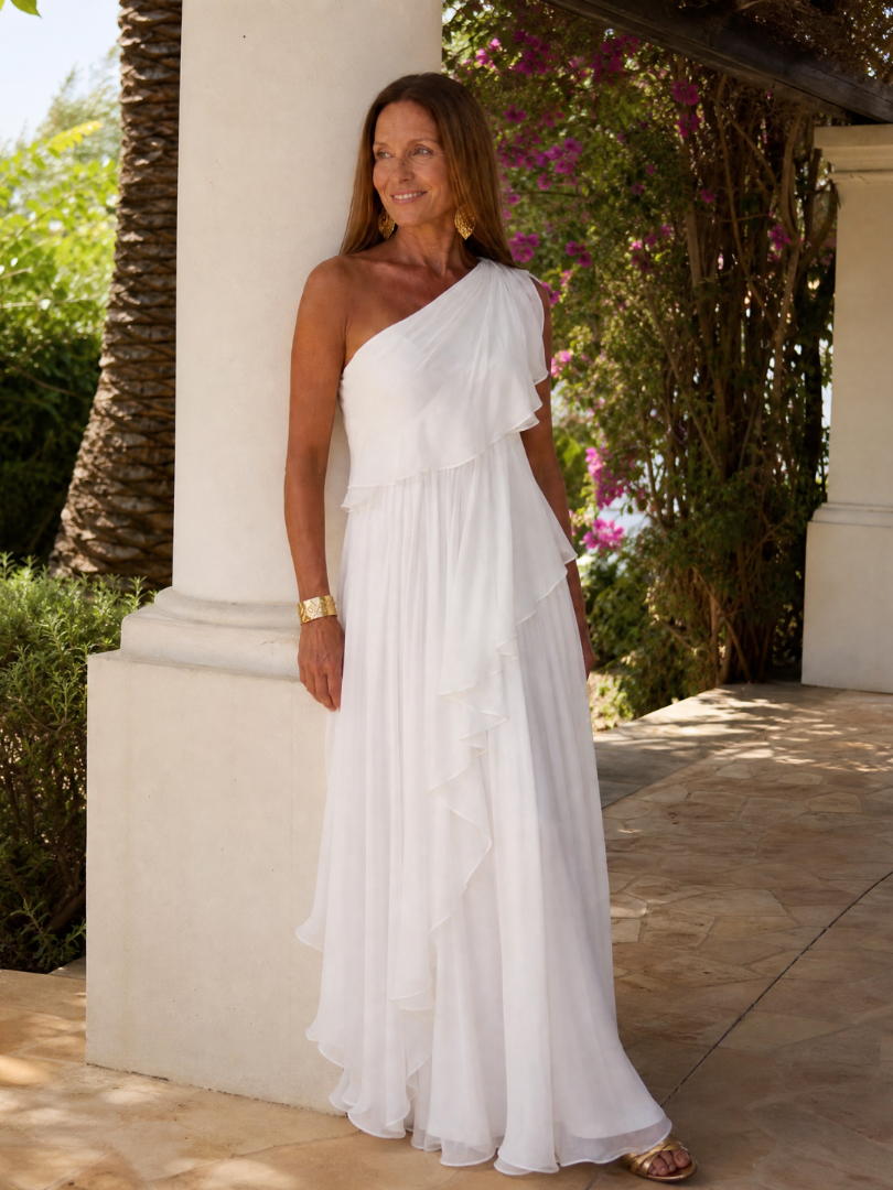 Lavinelle | Pleated One Shoulder Formal Gown