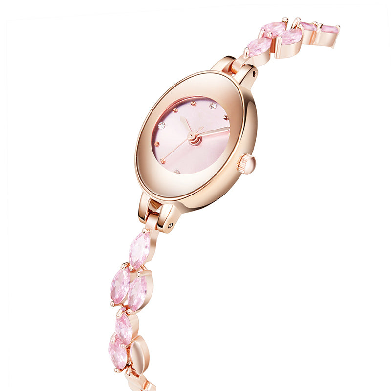 Elyzoria | Oval Crystal Bracelet Watch
