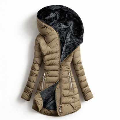 Keely | Plush Lined Hooded Puffer Coat