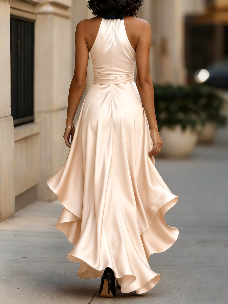Zorynna | Halter Wrap Maxi Dress