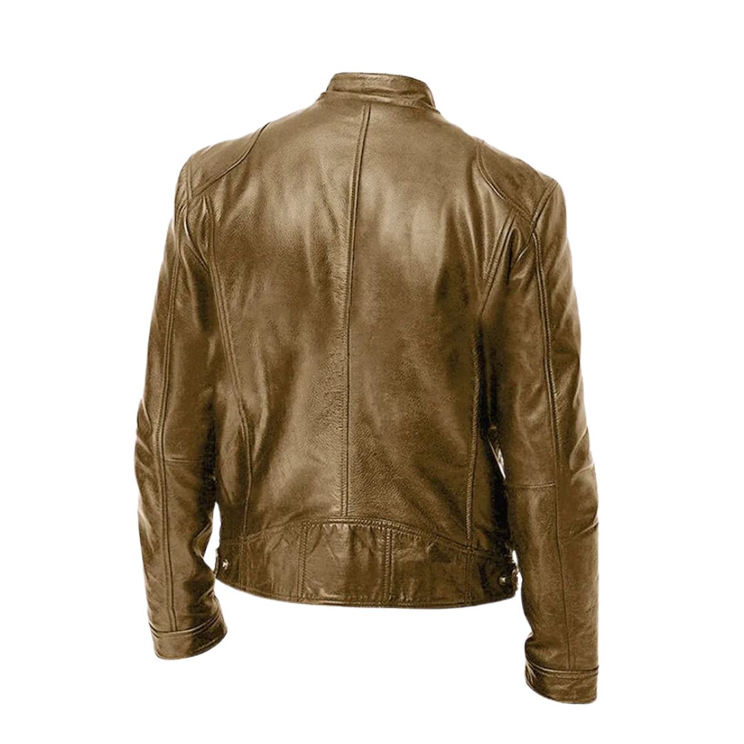 Oberon | Slim Fit Zip Front Biker Jacket