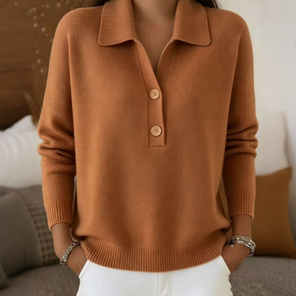 Arianell | Soft Collared Knit Sweater
