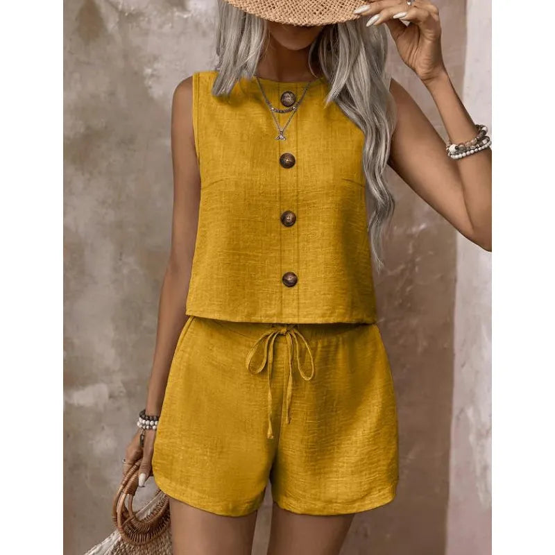 Diantha | Button Detail Two Piece Set