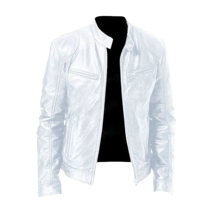 Oberon | Slim Fit Zip Front Biker Jacket