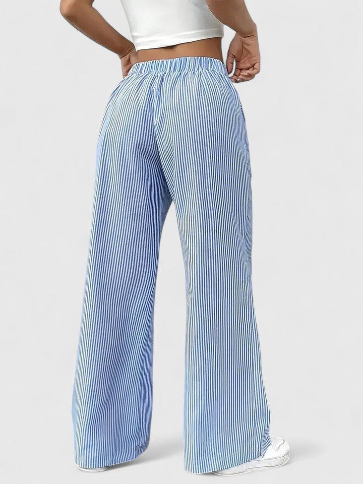 Ainsleigh | Striped Wide Leg Lounge Trousers