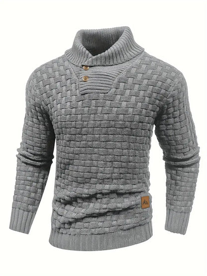Percival | Cozy Textured Collar Sweater