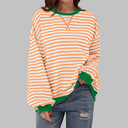 Ulyssa | Color Block Stripe Sweatshirt