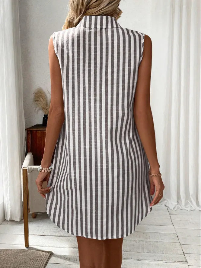 Sylvie | Collared Stripe Mini Dress