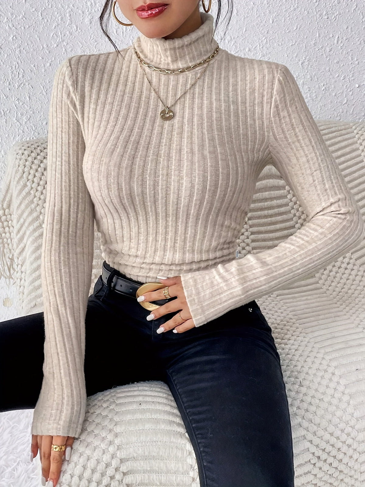 Hadley | Slim Fit Ribbed Turtleneck Sweater