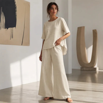 Taverine | Relaxed Wide Leg Two Piece Set