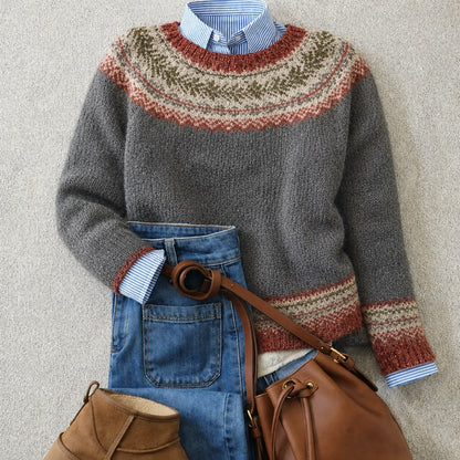 Florrie | Vintage Nordic Knit Sweater