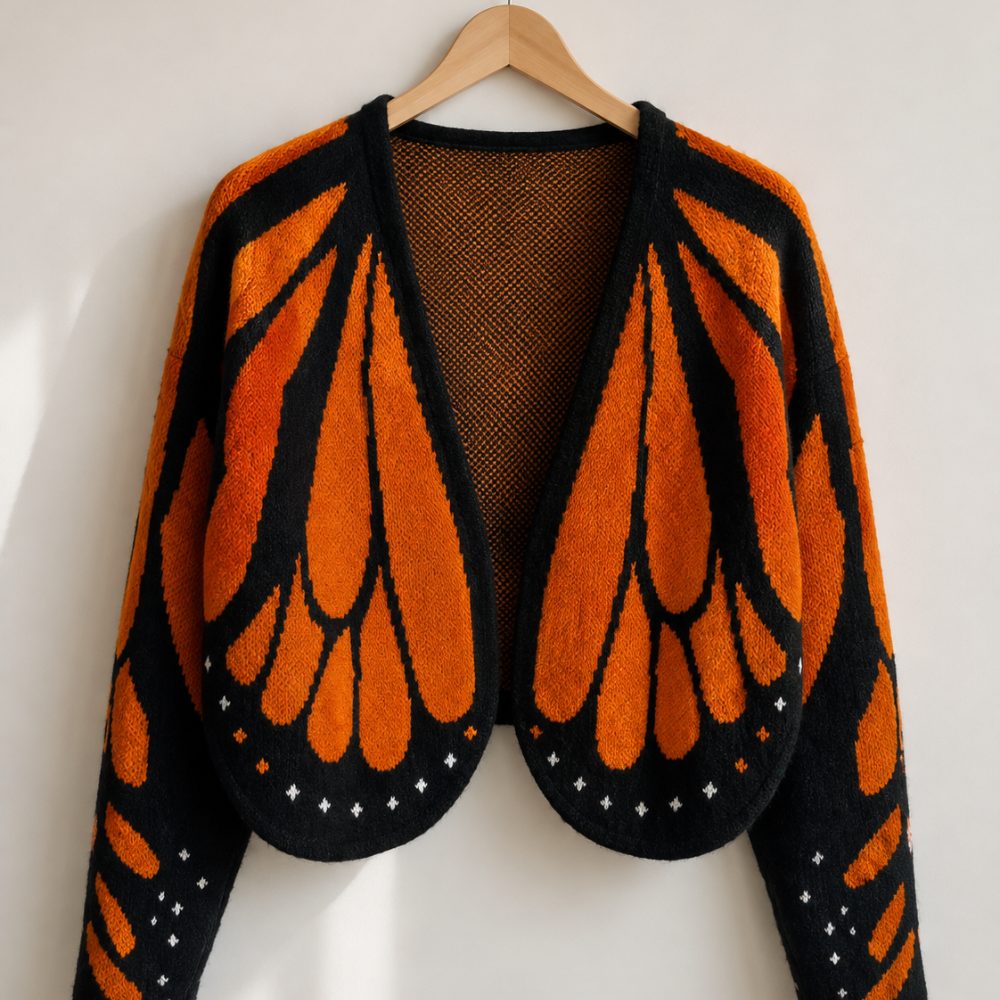 Lumessa | Butterfly Pattern Knit Cardigan