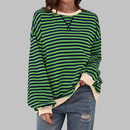 Ulyssa | Color Block Stripe Sweatshirt