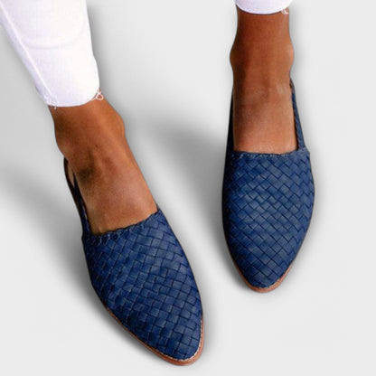 Solavira | Woven Pointed Toe Flats
