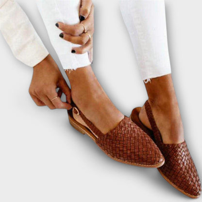 Solavira | Woven Pointed Toe Flats