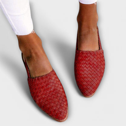 Solavira | Woven Pointed Toe Flats
