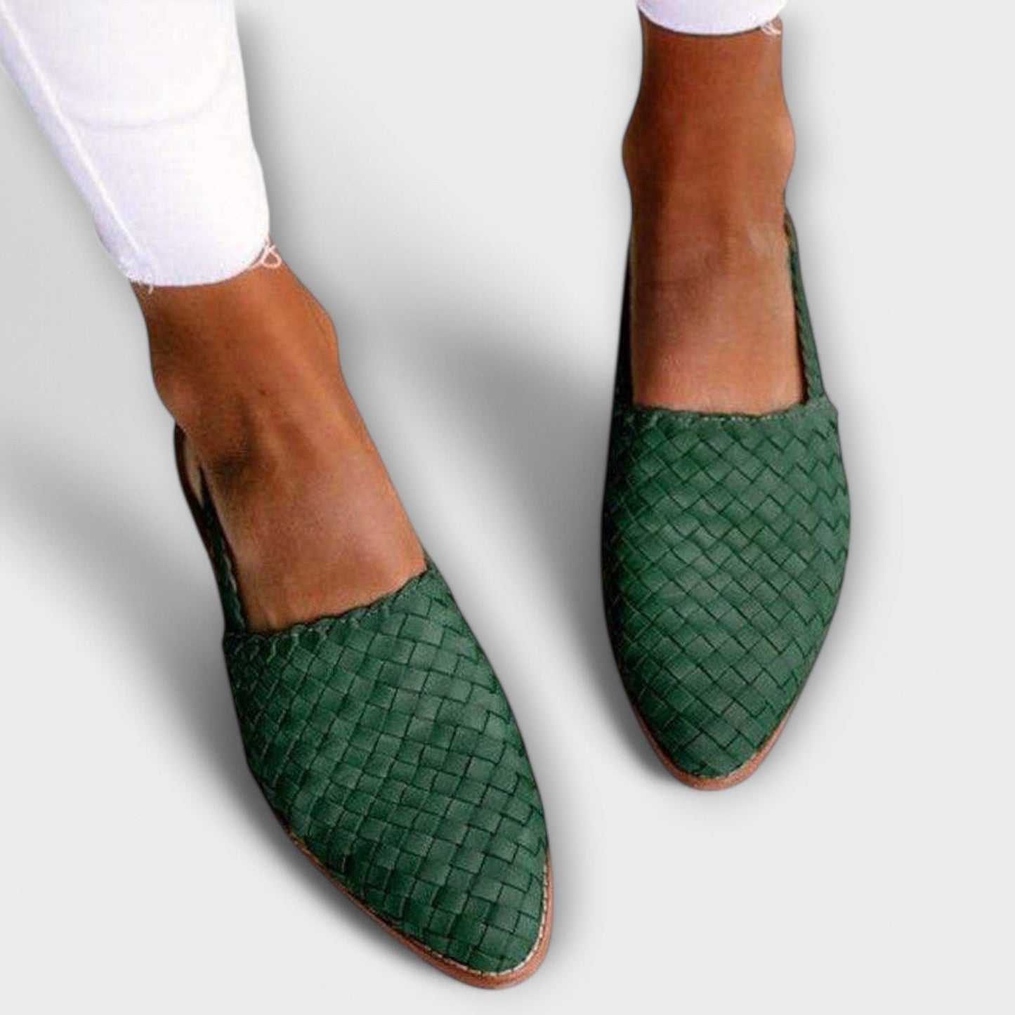 Solavira | Woven Pointed Toe Flats