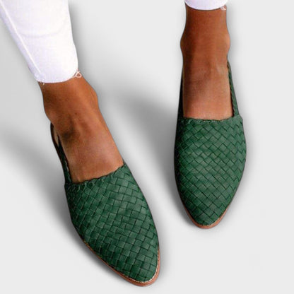 Solavira | Woven Pointed Toe Flats