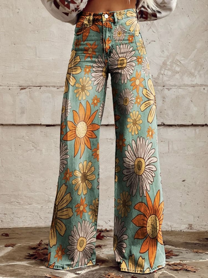 Marlowe | Floral Wide Leg Trousers