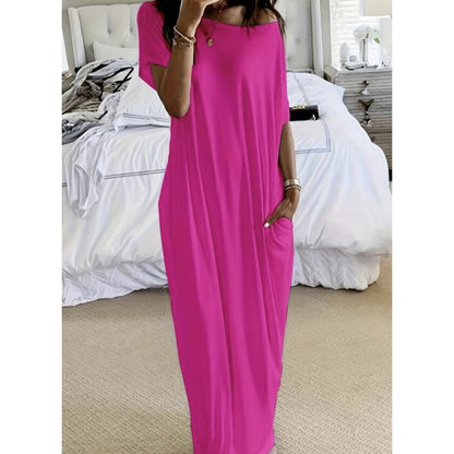 Thomasina | Soft Draped Pocket Maxi Dress