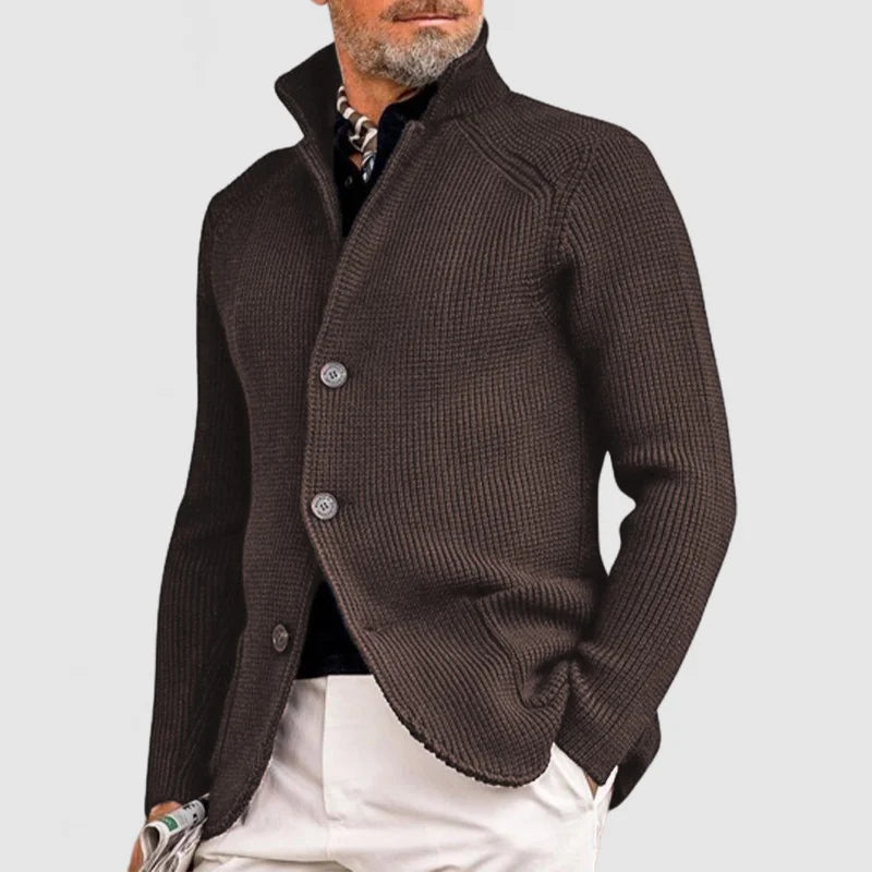 Jenson | Refined High Collar Knit Blazer