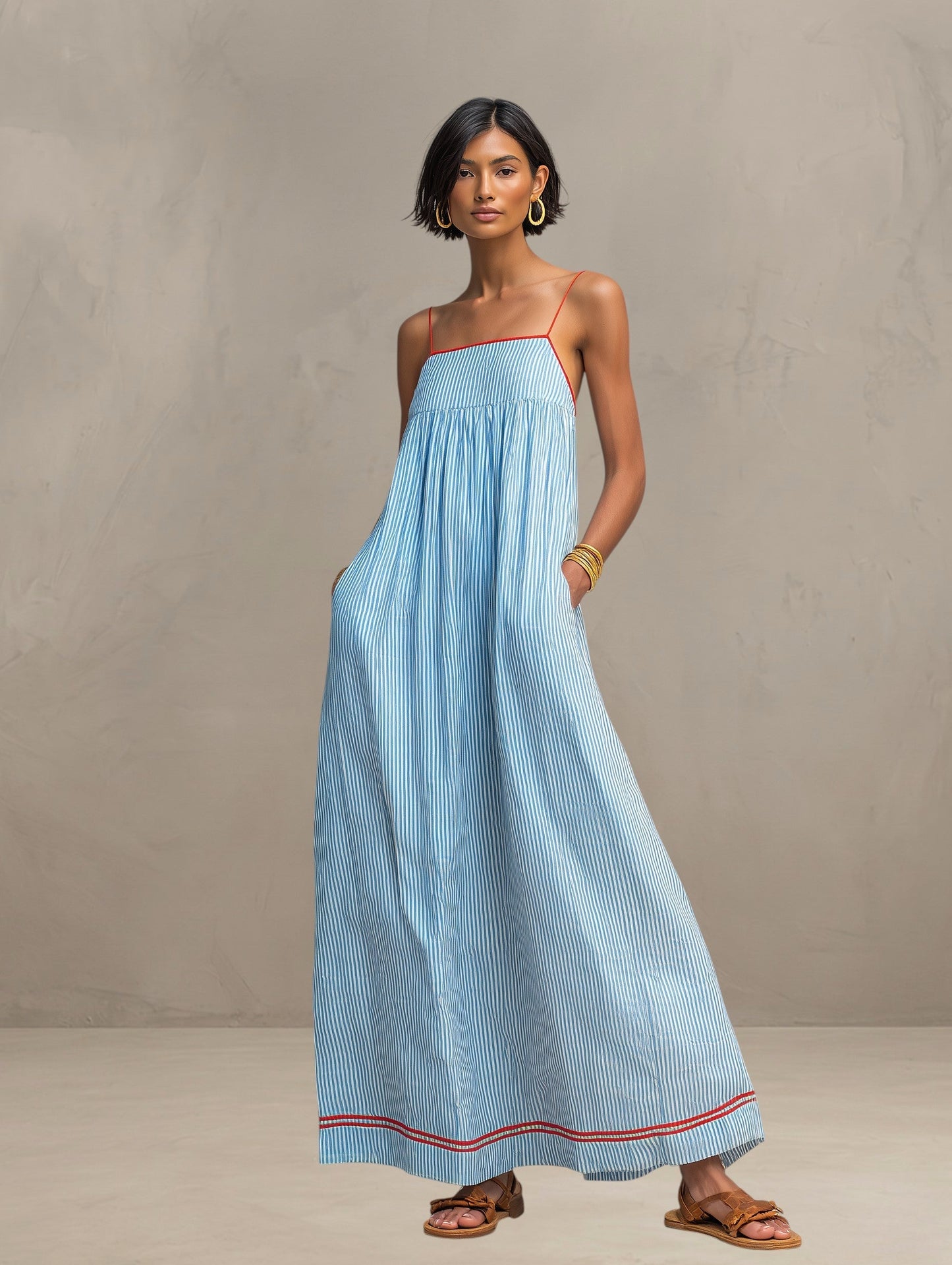 Eulina | Lightweight Spaghetti Strap Maxi Dress